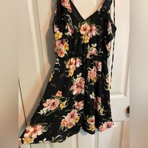 Black Floral Dress Size Small